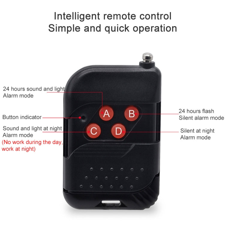 N911F 129dB Wireless Remote Control Solar Human Body Induction Sound Light Alarm N911F 129dB Wireless Remote Control Solar Human Body Induction Sound Light Alarm